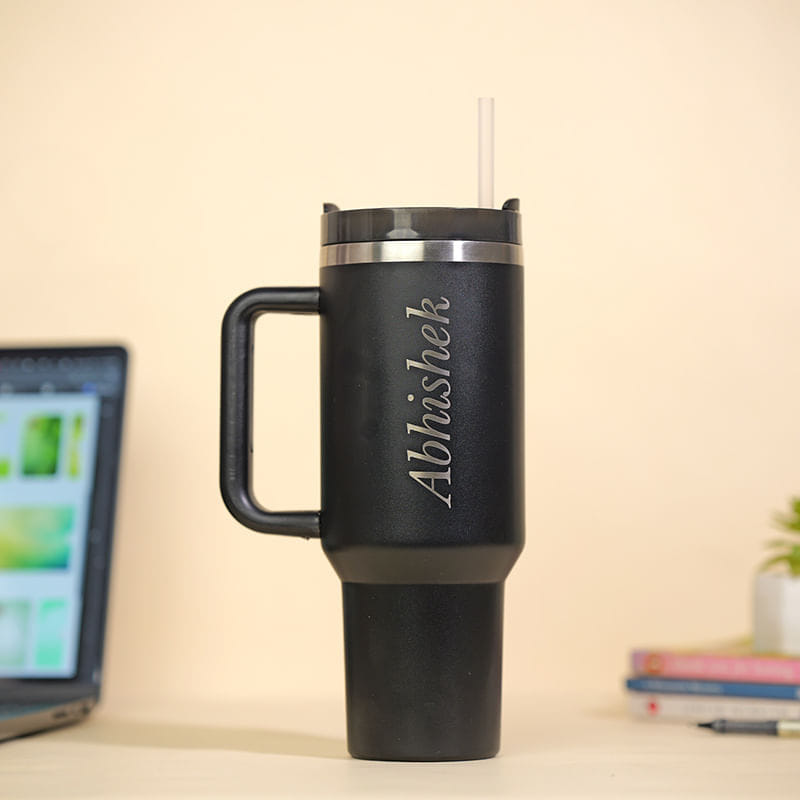 Classy Black Personalised Tumbler