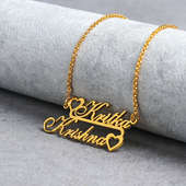 Classy Couple Personalised Necklace: Best jewellary Gift Online