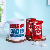 Coffee Mug N Kitkat Combo For Dad