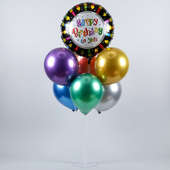 Colorful Bday Balloon Bouquet