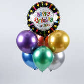 Colorful Bday Balloon Bouquet:Birthday Balloon