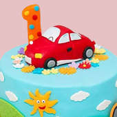 Colorful Car Fondant Cake Online