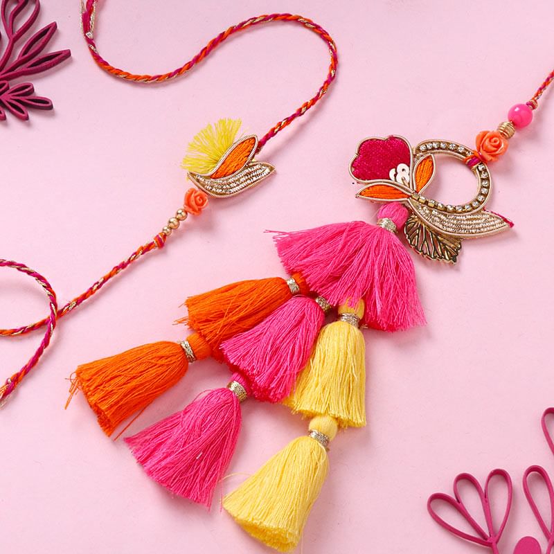 Colorful Tassel Bhaiya Bhabhi Rakhis