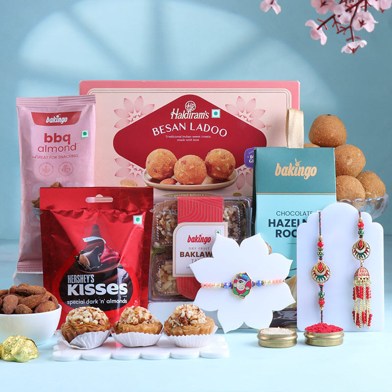 Colour Pop Family Rakhi N Festive Flavours Hamper