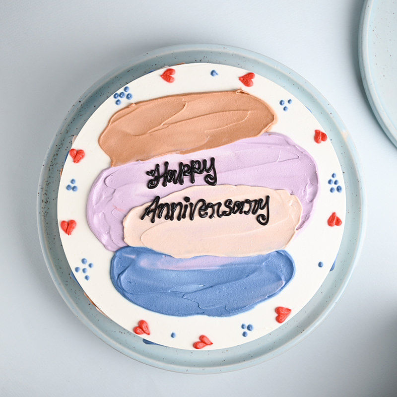 Colourful Chocolate Marriage Anniversary Cake