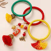 Colourful Bangle Rakhis With Tassels