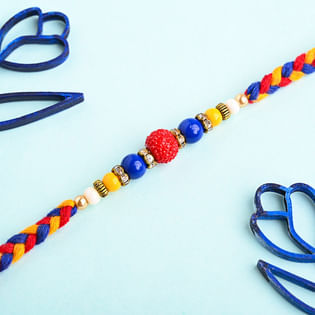 Colourful Beaded Mauli Rakhi