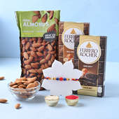 Buy Beads Mauli Rakhi with Almonds in UK 
