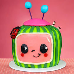 Colourful Cocomelon Fondant Cake