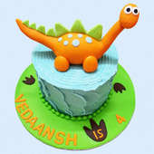 Colourful Dino Theme Cake
