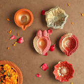 Colourful Diwali Diya Set