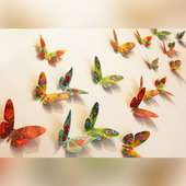 Colourful Floral Paper Butterflies
