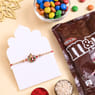 Pearls N Floral Rakhi With Choco Treat