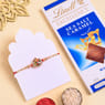 Pearls N Floral Rakhi With Chocolate Bar