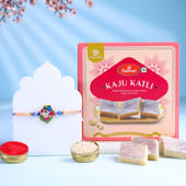 Colourful Ganesha Kids Rakhi With Kaju Katli