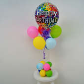 Colourful Glee Birthday Balloon: Multicolour Balloon bouquet