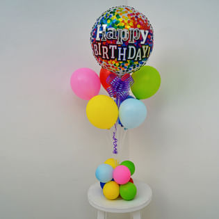 Colourful Glee Birthday Balloon: Multicolour Balloon bouquet