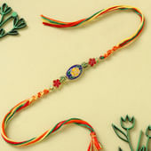 Colourful Meenakari Floral Rakhi