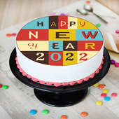 Colourful New Year Poster Cake