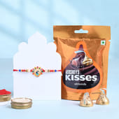 Colourful Peacock Rakhi With Choco Almonds