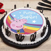 Colourful Peppa Cartoon Cake