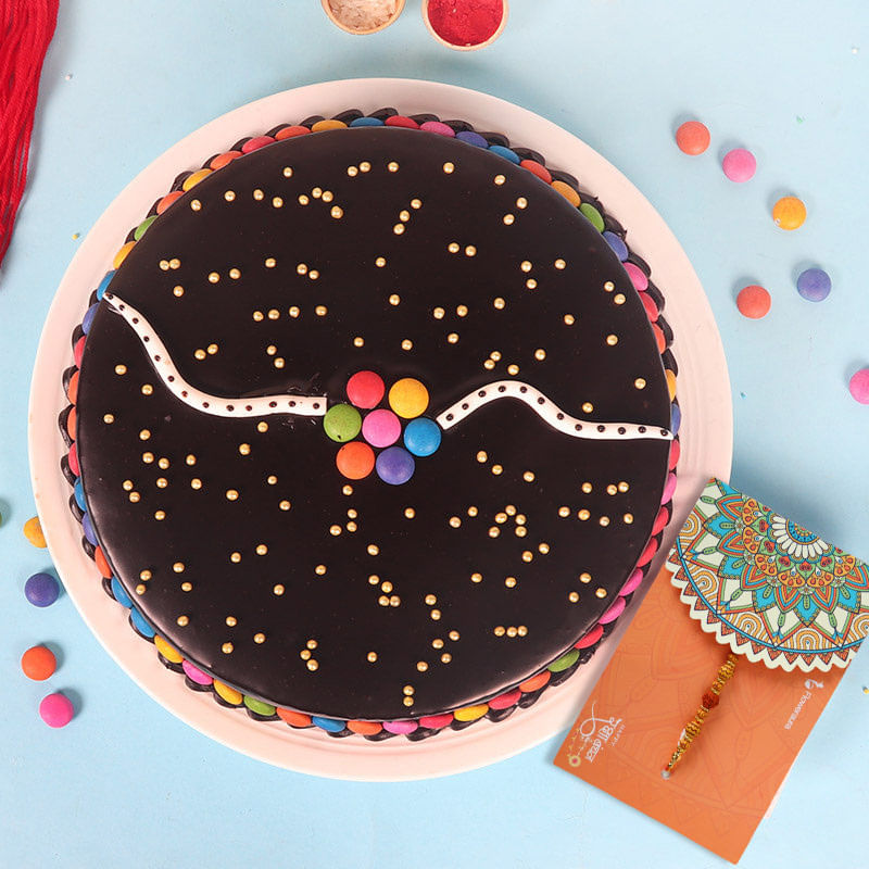 Chocolate Cake with Rakhi