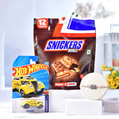 Colourful Rakhi With Chocolates N Hot Wheels