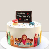 Colourful Teachers Day Cake