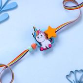 Colourful Unicorn Charm Kids Rakhi