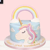 Colourful Unicorn Theme Cake