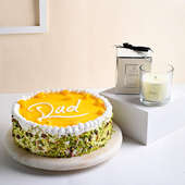 Combo Of Mango Cake And Scented Candle For Dad