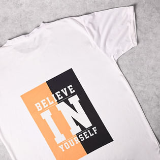Comfy White Tee For Mens