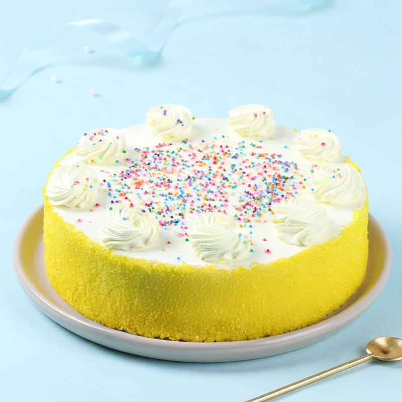 Sprinkled Vanilla Cake