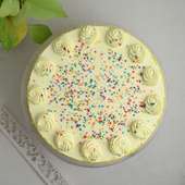 Sprinkled Vanilla Cake, Happy New Year Cake