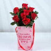 Confession Box Of Carmine Rose Petals For Wife