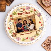 Confetti Birthday Photo Cake