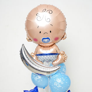 Zoom view of Congratulations Boy Balloon Bouquet