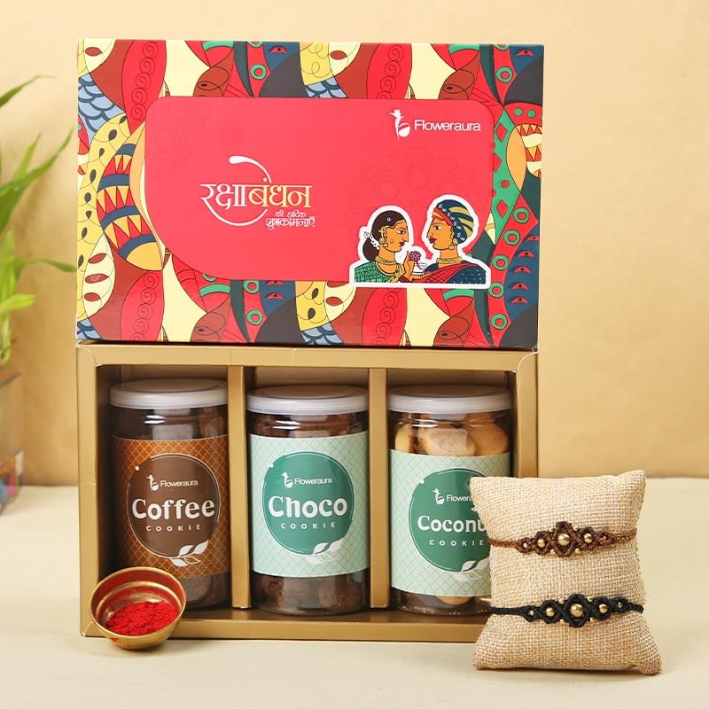 Cookie galore four Rakhis - Set of 2 Designer Rakhi