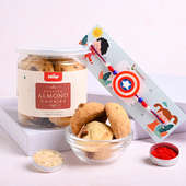 Cookies With Captain America Rakhi for Kids