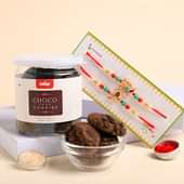 Buy Set of 2 rakhi online for Brother - Cookies With Mor N Bansuri Rakhis