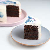 Mini Cream Chocolate Cakes - Sliced View