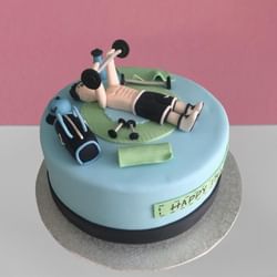 Cool Gym Dude Fondant Cake