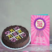 Chocolate Cake with Greeting Card for Mom