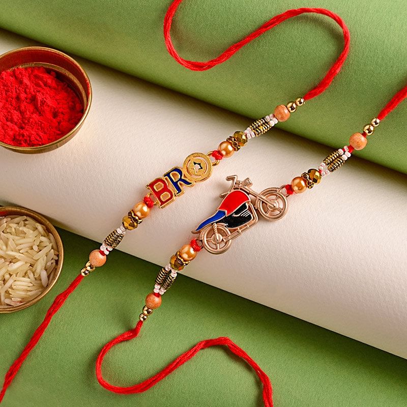Buy Set of 2 rakhi Online For Brother From Floweraura