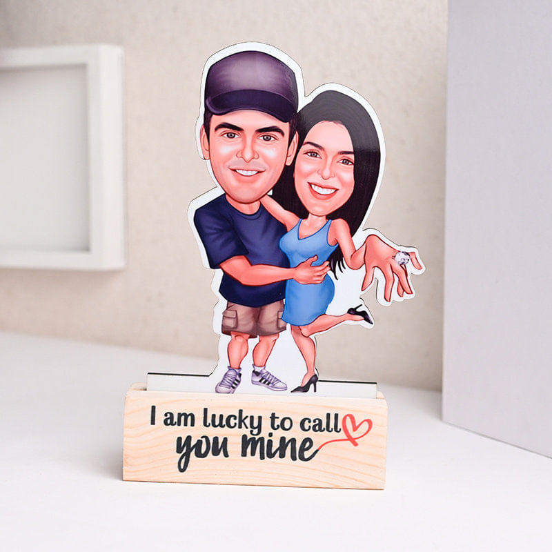 Couple Caricature Showpiece For Valentine