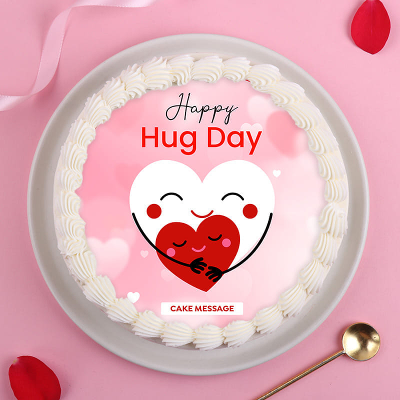 Heartful Hug Day Cake