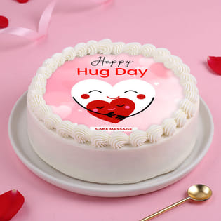 Heartful Hug Day Cake