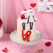 Couple Love Chocolate Cake