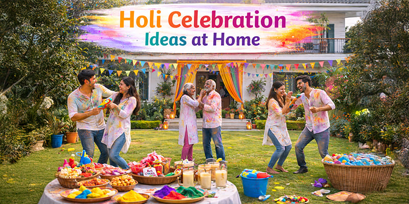 10 Creative Holi Celebration Ideas at Home for a Colourful Family Party