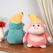 Cute Cozy Monkey Soft Toy Duo